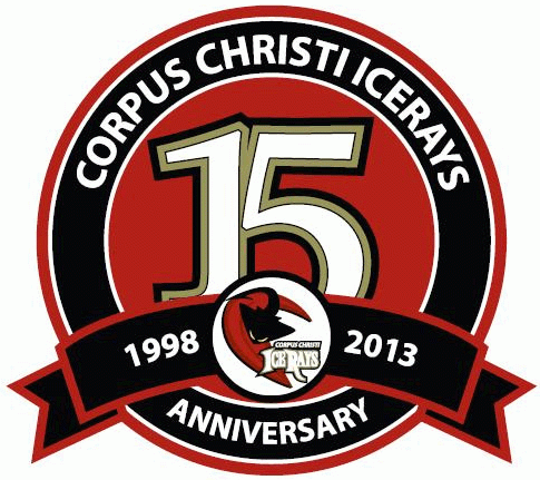 corpus christi icerays 2013 anniversary logo iron on transfers for T-shirts